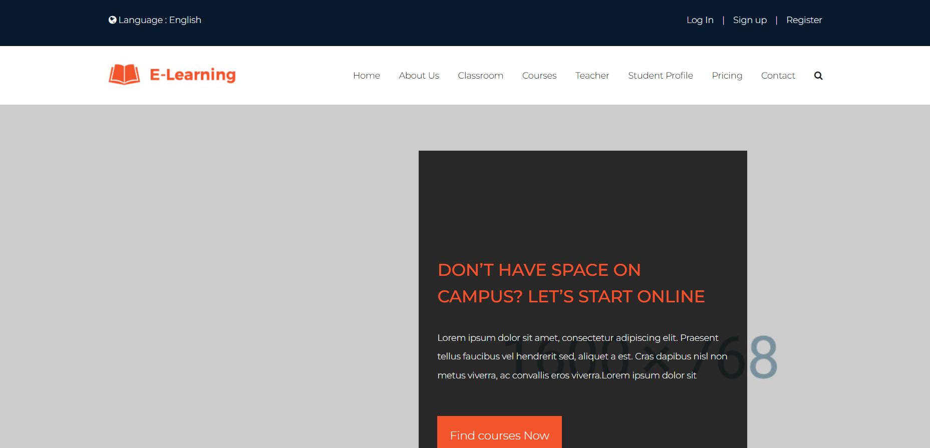 Website đăng ký khóa học