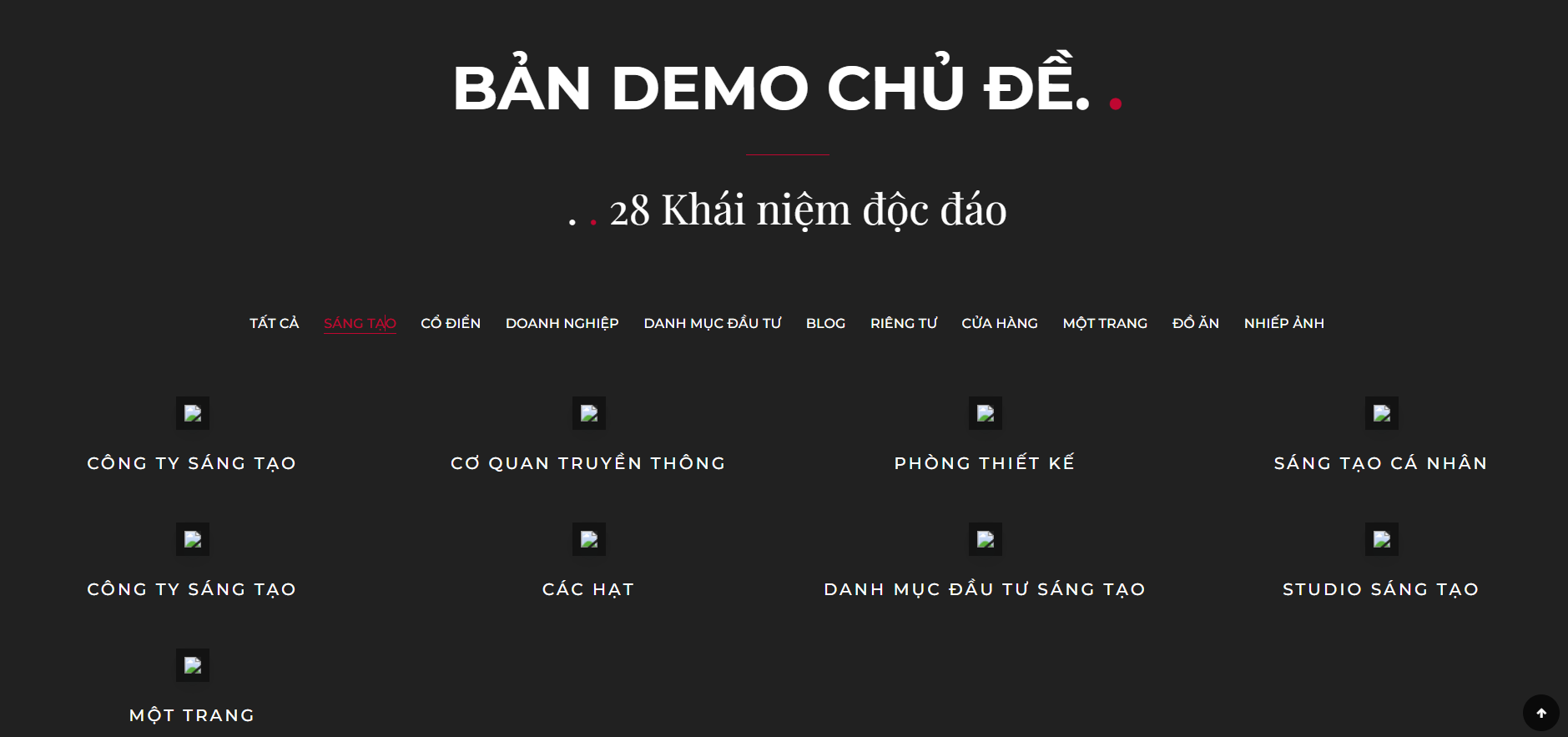 Website demo chủ đề